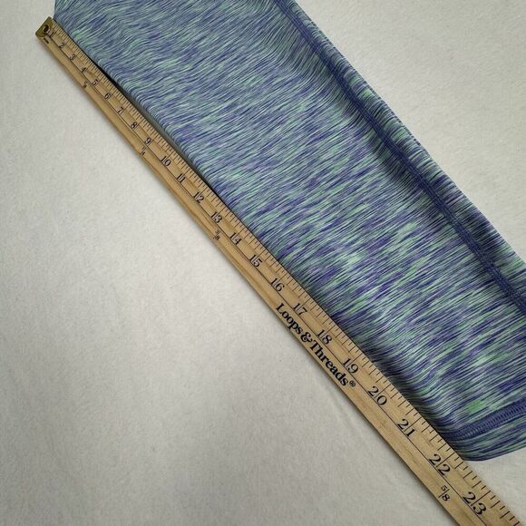 Nike Pro Women's Crop Leggings S Mint Purple Heather Training Gym Yoga Running - Picture 12 of 13